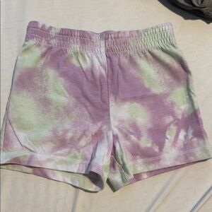 Tie-Dye Shorts in Purple and Green
